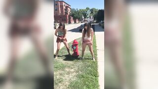 Lilly Vig & Lily Flowers Peeing Outside