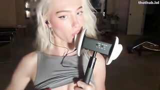 Ariesia ASMR - Religious girl ear eating and licking