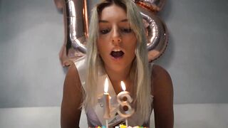 Ambie Bambii-Slutty 18 y.o. Girl Breaks in the new Year with a MASSIVE FACIAL