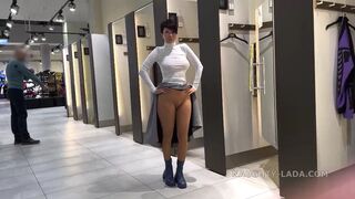 NaughtyLada - Shopping Wearing Seamless Tights